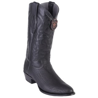 Los Altos Men's Sharkskin Round Toe Cowboy Boots | Black | Free Delivery Los Altos Men's Sharkskin Round Toe Cowboy Boots | Black | Free Delivery