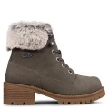 LUGZ NEW ARRIVALS WOMEN'S FLIRT HI FUR 6-INCH BOOTS-WOODLAND/MIRE/GUM  LUGZ NEW ARRIVALS WOMEN'S FLIRT HI FUR 6-INCH BOOTS-WOODLAND/MIRE/GUM