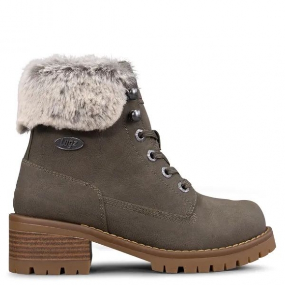 LUGZ NEW ARRIVALS WOMEN'S FLIRT HI FUR 6-INCH BOOTS-WOODLAND/MIRE/GUM