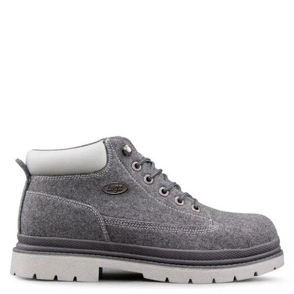 LUGZ NEW ARRIVALS MEN'S DRIFTER PEACOAT BOOTS-CHARCOAL/GREY