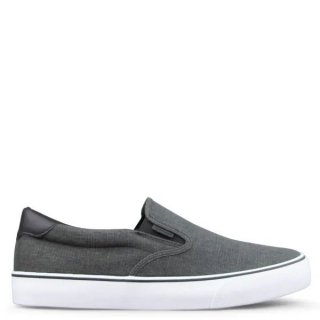 LUGZ NEW ARRIVALS MEN'S CLIPPER LINEN SNEAKERS-MEDIUM GREY/WHITE/GUM