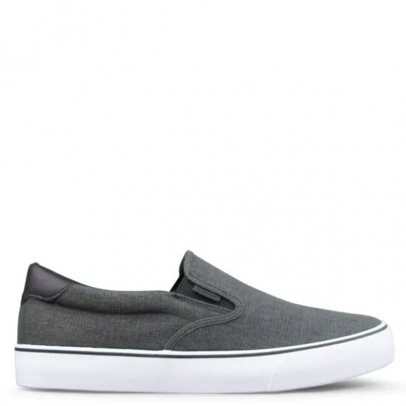 LUGZ NEW ARRIVALS MEN'S CLIPPER LINEN SNEAKERS-MEDIUM GREY/WHITE/GUM