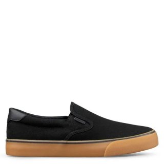 LUGZ NEW ARRIVALS MEN'S CLIPPER SLIP-ON SNEAKERS-BLACK/GUM/BLACK