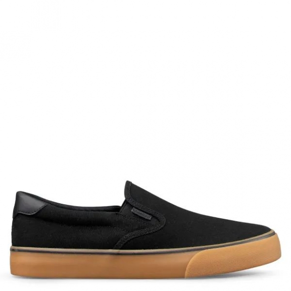 LUGZ NEW ARRIVALS MEN'S CLIPPER SLIP-ON SNEAKERS-BLACK/GUM/BLACK