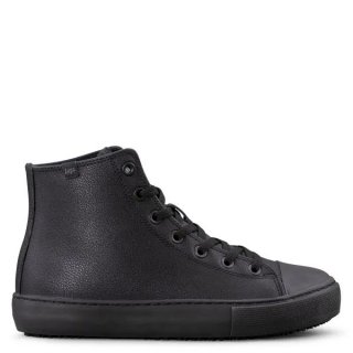 LUGZ NEW ARRIVALS WOMEN'S STAGGER HI SLIP RESISTANT SNEAKERS-BLACK