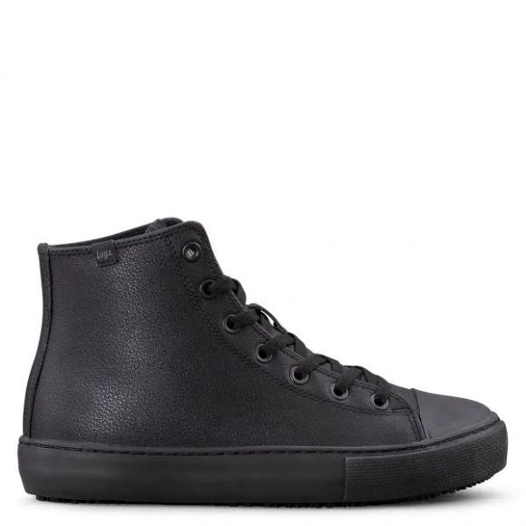 LUGZ NEW ARRIVALS WOMEN'S STAGGER HI SLIP RESISTANT SNEAKERS-BLACK