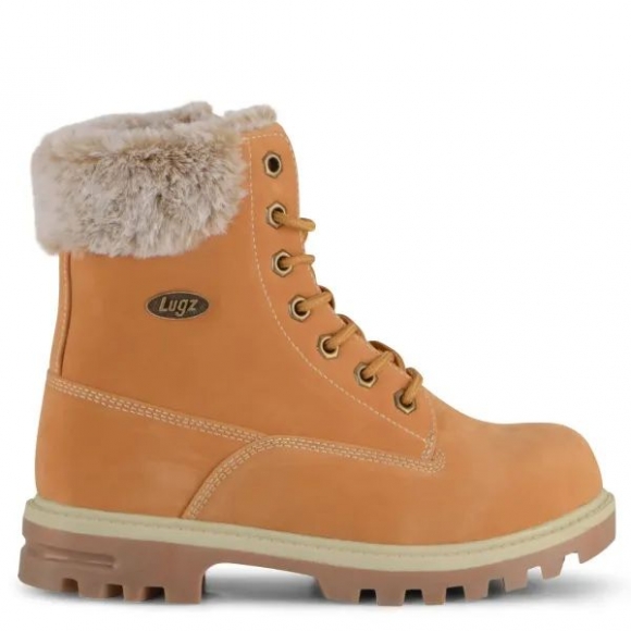 LUGZ NEW ARRIVALS Gradeschool Empire Hi Fur 6-Inch BOOTS-Golden Wheat/Cream/Gum