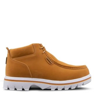 LUGZ NEW ARRIVALS MEN'S FRINGE MOC TOE BOOTS-GOLDEN WHEAT/WHITE