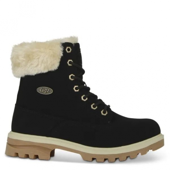 LUGZ NEW ARRIVALS WOMEN'S EMPIRE HI FUR 6-INCH BOOTS-BLACK/CREAM/GUM