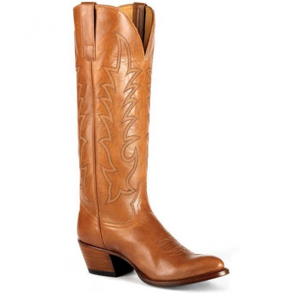 FREE DELIVERY MACIE BEAN WOMEN'S ELLE ON WHEELS WESTERN BOOTS - POINTED TOE - TAN