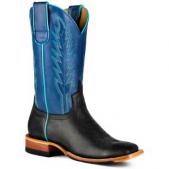 FREE DELIVERY MACIE BEAN WOMEN'S WANDA WESTERN PERFORMANCE BOOTS - BROAD SQUARE TOE - BLACK