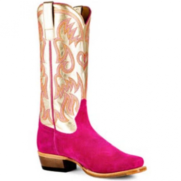 FREE DELIVERY MACIE BEAN WOMEN'S GOLDEN HAZE WESTERN BOOTS - SNIP TOE - PINK