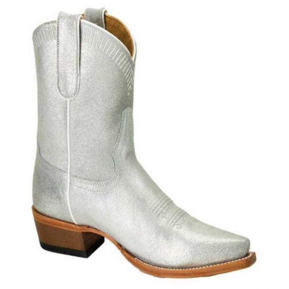 FREE DELIVERY MACIE BEAN WOMEN'S HEY O WESTERN BOOTS - SNIP TOE - SILVER
