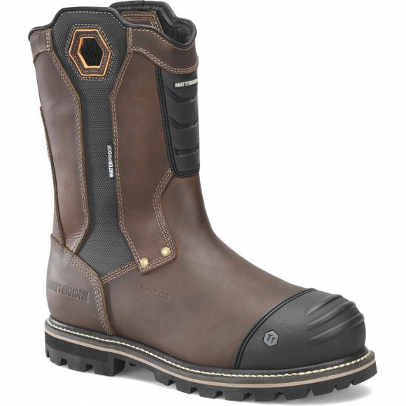Latest Men's Matterhorn I-Beam 10" Met Guard Carbon Composite Toe Waterproof Work Boot - Dark Brown (Brown) Latest Men's Matterhorn I-Beam 10" Met Guard Carbon Composite Toe Waterproof Work Boot - Dark Brown (Brown)