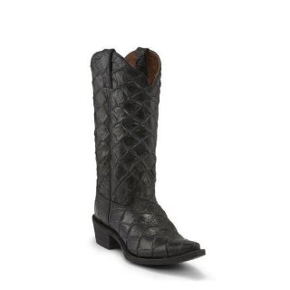 FREE DELIVERY NOCONA WOMEN'S POSH BESSIE BLACK EXOTIC FISH SCALE PRINT FASHION BOOTS NL7060-Black