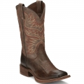 FREE DELIVERY NOCONA WOMEN'S SIERRA ANTIQUED BROWN SQUARE TOE WESTERN BOOTS HR4501-Antiqued Brown