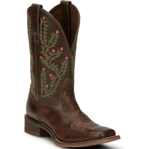 FREE DELIVERY NOCONA WOMEN'S TORI BROWN W/ CACTUS EMBROIDERY WESTERN BOOTS NL5447-Brown