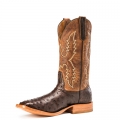 PROMOTION RIOS BOOTS 13" NICOTINE FULL QUILL OSTRICH & TAN MAD CAT R9014