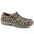 ROPER | WOMEN'S TAN LEOPARD CANVAS CHUKKA WITH TWO EYELETS ELASTIC LACES-TAN | STYLISH OUTLET