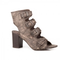 ROPER | WOMEN'S BLACK OPEN STRAP VAMP AND HEEL FASHION OPEN TOE SANDAL-BLACK | STYLISH OUTLET