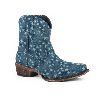 ROPER | WOMEN'S ALL OVER STONE WASHED DENIM-BLUE | STYLISH OUTLET