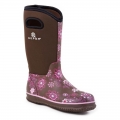 ROPER | WOMEN'S BARN BOOT FLORAL PRINT WITH BROWN NEOPRENE UPPER-BROWN | STYLISH OUTLET