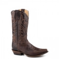 ROPER | MEN'S MARBLED BROWN LEATHER VAMP UPPER-BROWN | STYLISH OUTLET