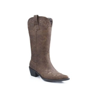ROPER | WOMEN'S FASHION COWBOY BOOT TAN ANTIQUED FAUX LEATHER WITH SCROLL EMBOIDERY-TAN | STYLISH OUTLET