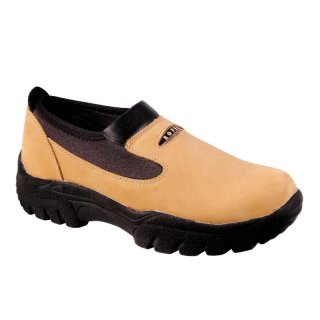 ROPER | MEN'S PERFORMANCE SLIP ON CHESTNUT NUBUCK LEATHER WITH NEOPRENE-BROWN | STYLISH OUTLET