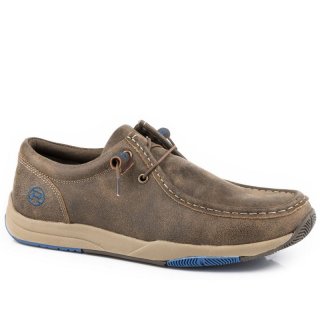 ROPER | MEN'S TAN SUEDE LEATHER CHUKKA WITH TWO EYELETS ELASTIC LACES-TAN | STYLISH OUTLET