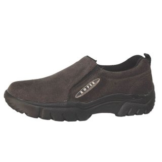 ROPER | MEN'S PERFORMANCE SLIP ON MAHOGANY BROWN SUEDE-BROWN | STYLISH OUTLET
