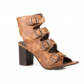 ROPER | WOMEN'S BROWN OPEN STRAP VAMP AND HEEL FASHION OPEN TOE SANDAL-BROWN | STYLISH OUTLET