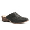 ROPER | WOMEN'S SNIP TOE BLACK OPEN BACK MULE-BLACK | STYLISH OUTLET
