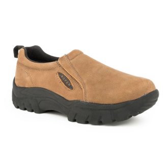 ROPER | MEN'S PERFORMANCE SLIP ON TIMELESS BASIC TAN LEATHERS-BROWN | STYLISH OUTLET