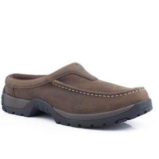 ROPER | MEN'S PERFORMANCE LITE SOLE SLIP ON OILED BROWN LEATHER WITH REMOVABLE INSOLE AND STIRRUP SHANK-BROWN | STYLISH OUTLET