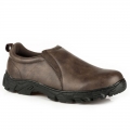 ROPER | MEN'S PERFORMANCE SLIP ON BROWN TUMBLED FAUX LEATHER-BROWN | STYLISH OUTLET
