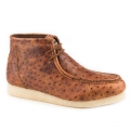 ROPER | MEN'S GUM STICKER COGNAC LEATHER EMBOSSED OSTRICH-TAN | STYLISH OUTLET