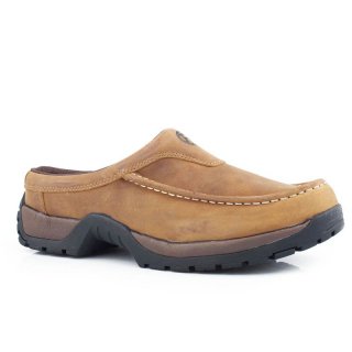 ROPER | MEN'S PERFORMANCE LITE SOLE SLIP ON OILED TAN LEATHER WITH REMOVABLE INSOLE AND STIRRUP SHANK-TAN | STYLISH OUTLET