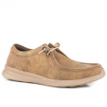 ROPER | MEN'S TAN VINTAGE LEATHER CHUKKA WITH TWO EYELETS ELASTIC LACES-TAN | STYLISH OUTLET