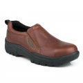 ROPER | MEN'S PERFORMANCE SLIP ON BROWN TUMBLED LEATHER-BROWN | STYLISH OUTLET