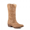 ROPER | WOMEN'S FASHION COWBOY BOOT VINTAGE TAN FAUX LEATHER AND ALL OVER EMBROIDERY-TAN | STYLISH OUTLET