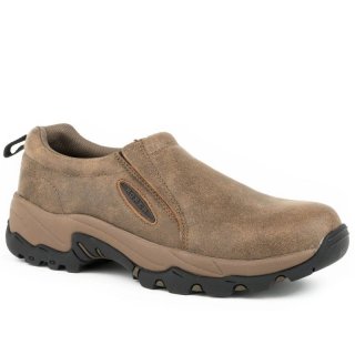 ROPER | MEN'S AIR LIGHT PERFORMANCE SLIP ON VINTAGE TAN LEATHER-TAN | STYLISH OUTLET