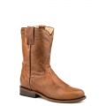 ROPER | MEN'S LEATHER COWBOY BOOT BROWN VAMP AND UPPER-BROWN | STYLISH OUTLET