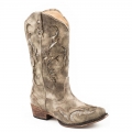 ROPER | WOMEN'S GREY WITH METALLIC UNDERLAY ON VAMP-TAN | STYLISH OUTLET