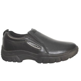 ROPER | MEN'S PERFORMANCE SLIP ON SMOOTH BLACK TUMBLED LEATHER-BLACK | STYLISH OUTLET