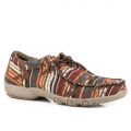 ROPER | WOMEN'S MULTI BROWN AZTEC CANVAS CHUKKA WITH TWO EYELETS ELASTIC LACES-BROWN | STYLISH OUTLET