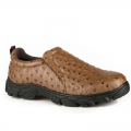 ROPER | MEN'S PERFORMANCE SLIP ON TAN FAUX LEATHER EMBOSSED OSTRICH-TAN | STYLISH OUTLET