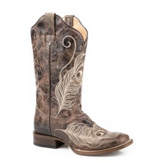 ROPER | WOMEN'S VINTAGE BROWN VAMP UPPER-BROWN | STYLISH OUTLET