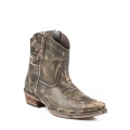 ROPER | WOMEN'S LEATHER ANKLE BOOT SANDED BROWN-BROWN | STYLISH OUTLET