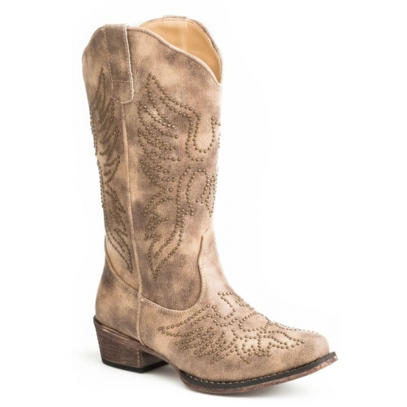 ROPER | WOMEN'S VINTAGE BEIGE VAMP AND UPPER-TAN | STYLISH OUTLET